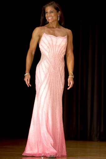 Tara Marie in pink dress